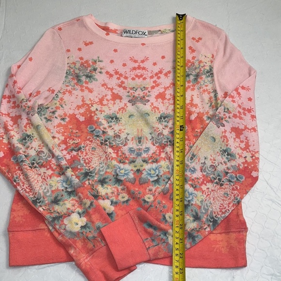 Wildfox Floral Geisha Jumper multicolor pink coral floral pullover sweater - Picture 6 of 12